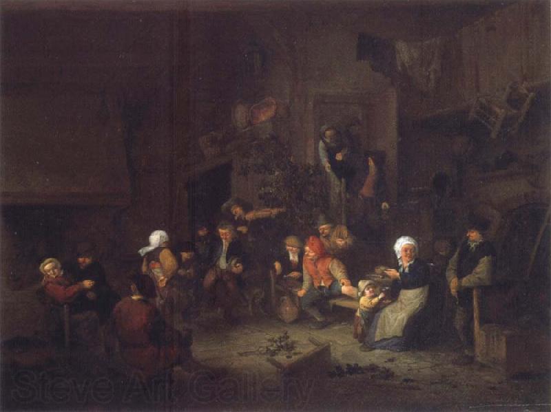 Jan Steen Merry Company in an inn. Germany oil painting art